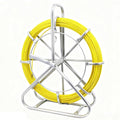 6mm (1/4") x 500ft (152M) Fiberglass Duct Rodder, Heavy-Duty Electrical Fish Tape Cable Puller with Durable Steel Reel Stand & Cage Wheel, Wire Running Rod for Conduit Installations