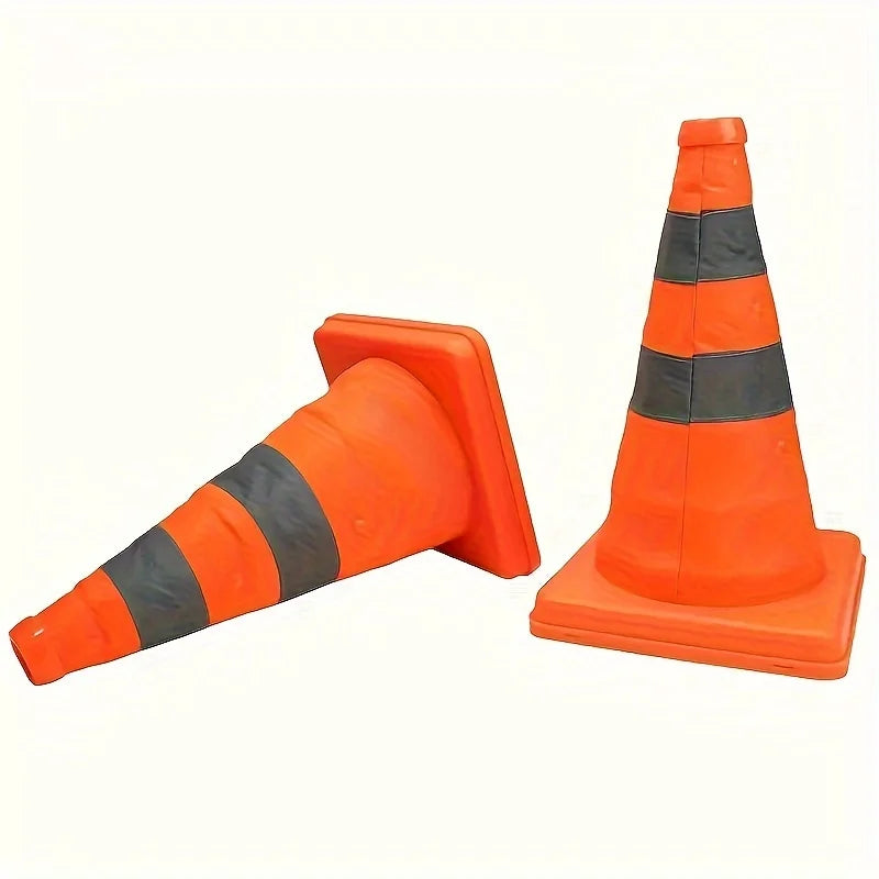 1 collapsible telescopic safety reflective traffic cone, portable warning cone for traffic emergency barrier facilities