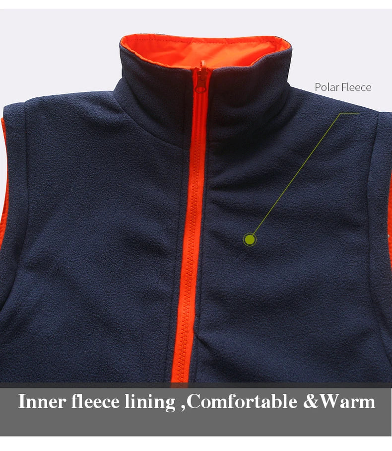 Hi Vis 5 in 1 Waterproof Parka Windbreaker Workwear Rain Coat Reflective Safety Jacket with Detachable Linner
