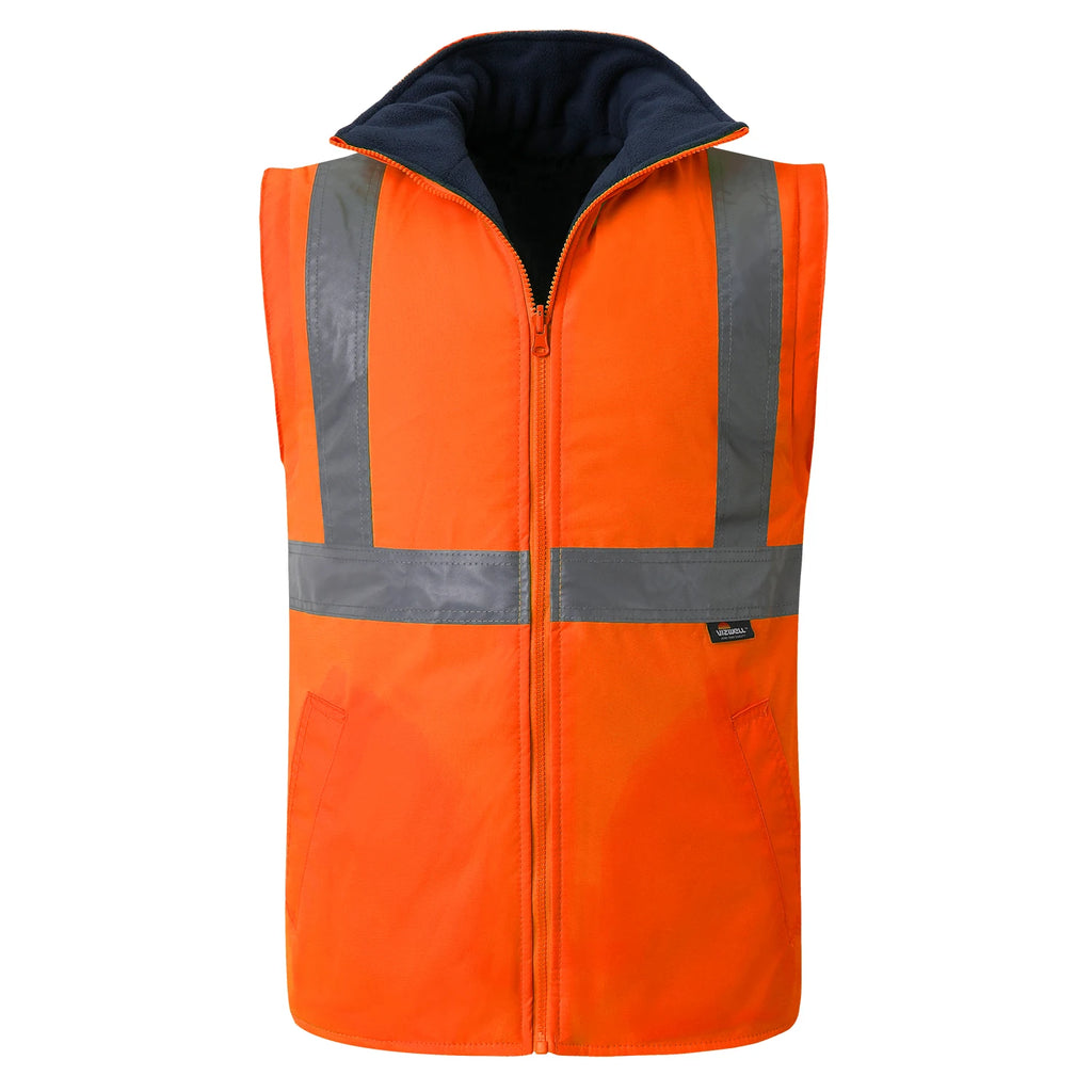 Hi Vis 5 in 1 Waterproof Parka Windbreaker Workwear Rain Coat Reflective Safety Jacket with Detachable Linner