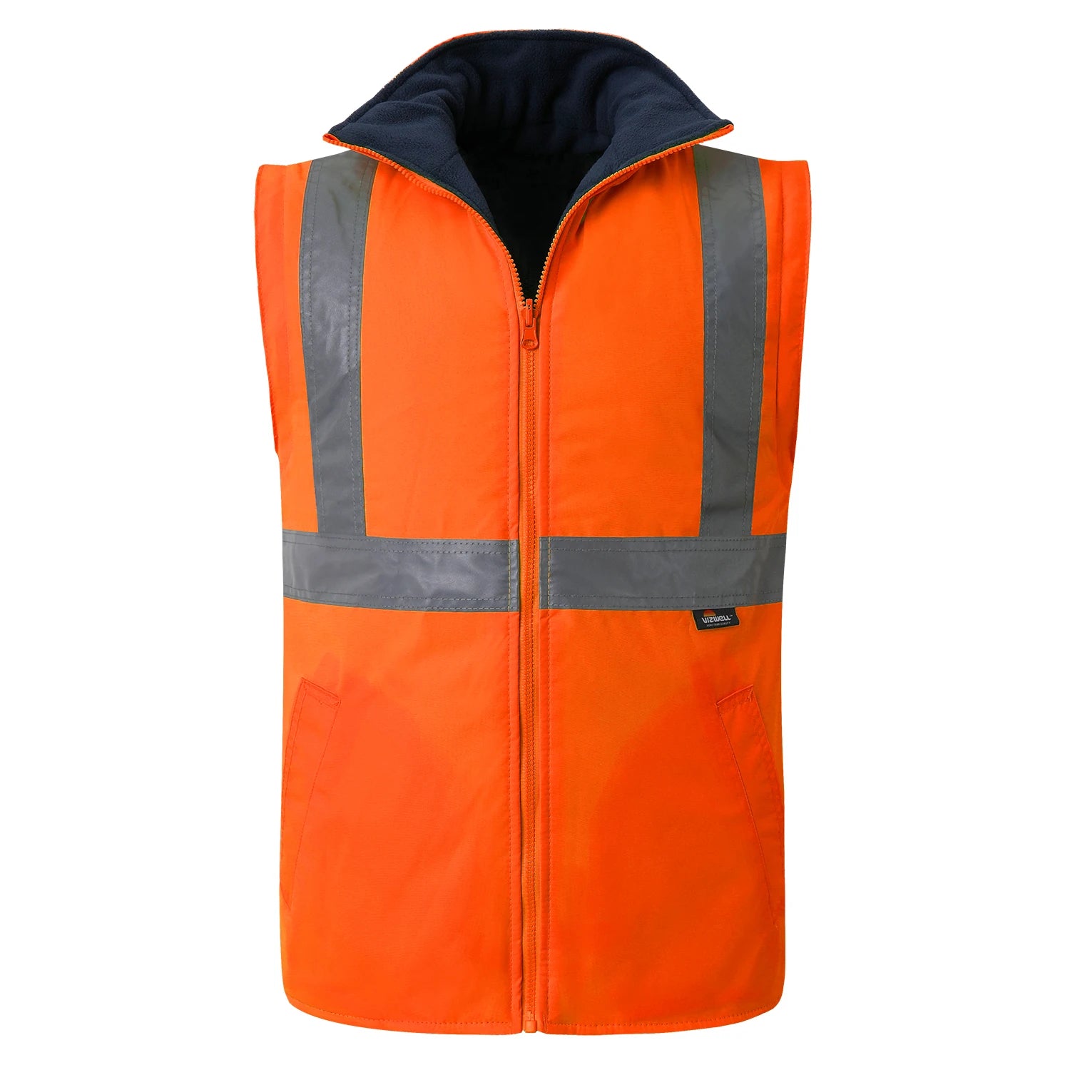 Hi Vis 5 in 1 Waterproof Parka Windbreaker Workwear Rain Coat Reflective Safety Jacket with Detachable Linner